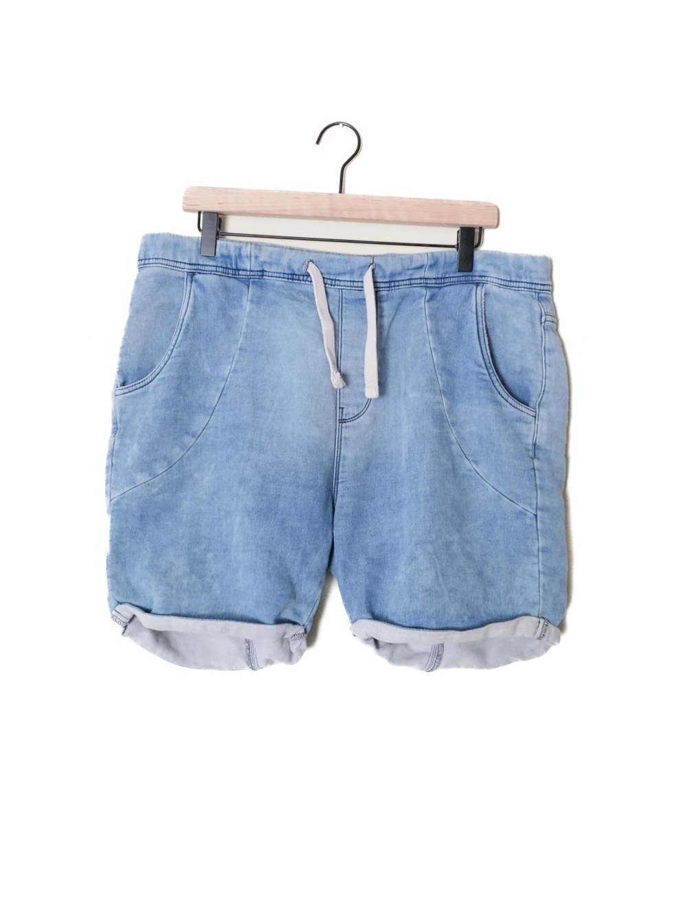 Zara Men Soft Denim Light Blue Shorts